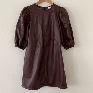 H&M Faux Leather Dress
